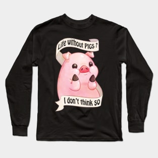 Cute Pink Pig Design. Long Sleeve T-Shirt